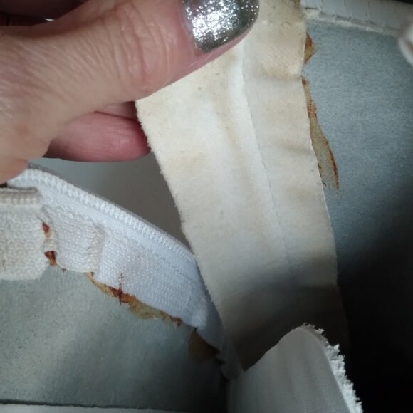 Vintage Dr Martens White Leather 'Deathmoth' Garden 14 Eyelet Zip Boot US Sz 9 - Picture 12 of 16